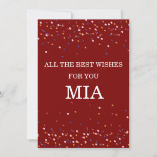 Cute Pastel Confetti Border Happy Birthday Gift Card