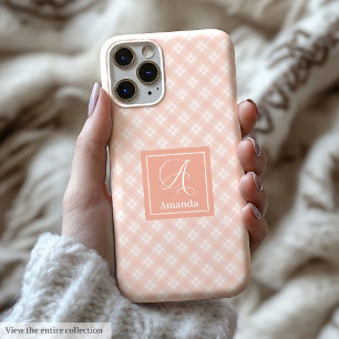 Cute Pastel Coral iPhone Case Trendy Clear Design