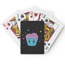 Cute Pastel Cupcake Playing Cards