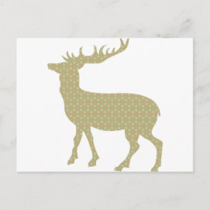 Cute pastel deer postcard