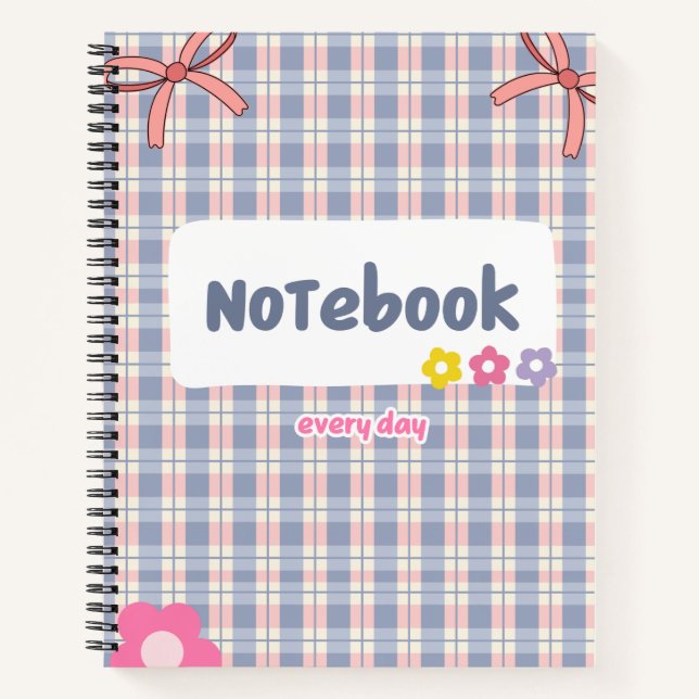 Cute Pastel Diary Notebook | Soft Aesthetic Journa (Front)