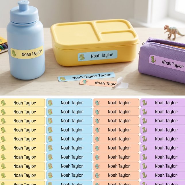 Cute Pastel Dinosaur Kids Personalised Name (Creator Uploaded)