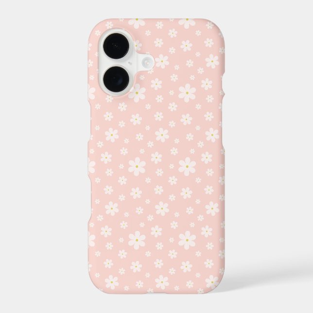 Cute Pastel Ditsy Daisy Floral Pattern Phone  (Back)