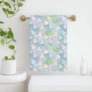 Cute Pastel Duck Baby Bath Towel for Nursery
