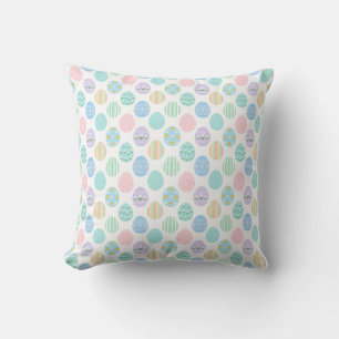 Cute Pastel Easter Eggs Pattern Cushion
