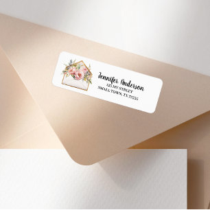 Cute Pastel Floral Envelope Address