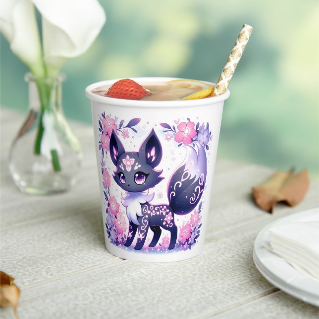 Cute Pastel Fox Baby Shower Paper Cups (Insitu)
