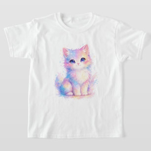 Cute Pastel Galaxy Cat T-Shirt 