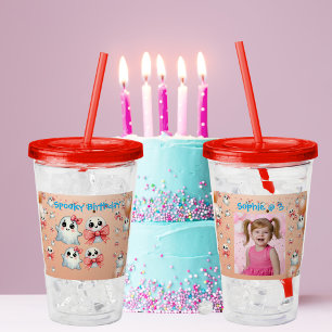 Cute Pastel Ghost Acrylic Tumbler Birthday Gift