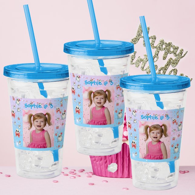 Cute Pastel Ghost Acrylic Tumbler Birthday Gift (Creator Uploaded)