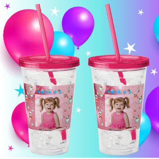 Cute Pastel Ghost Acrylic Tumbler Birthday Gift