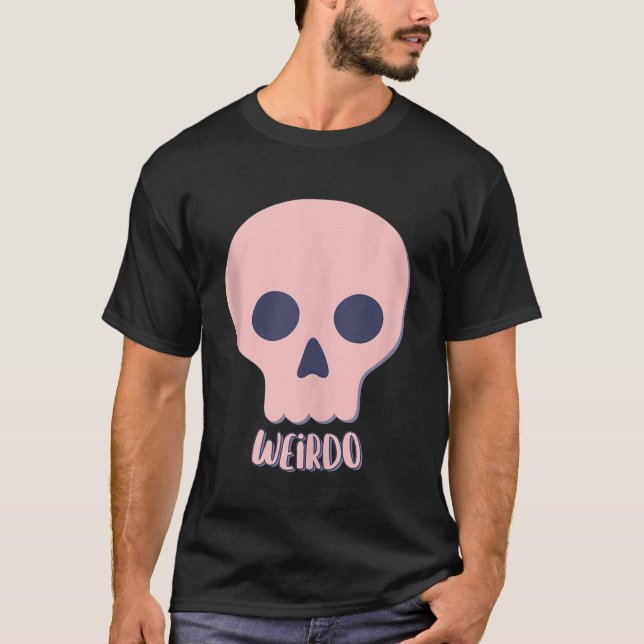 Cute Pastel Goth Skull Weirdo Aesthetic Gothic Pun T-Shirt (Front)