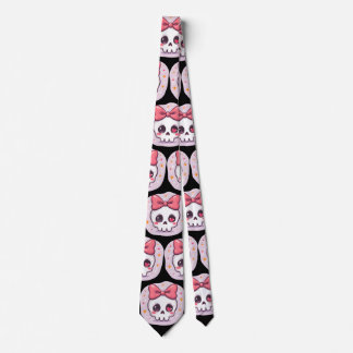 Cute Pastel Goth Skull with Bow Tie