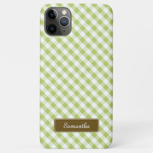Cute Pastel Green Gingham Pattern Case-Mate iPhone Case
