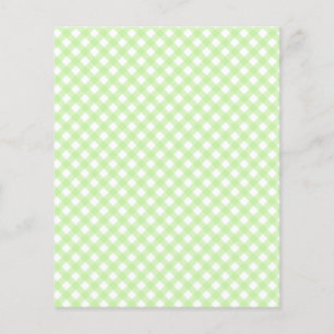 Cute Pastel Green Gingham Pattern Scrapbook Paper