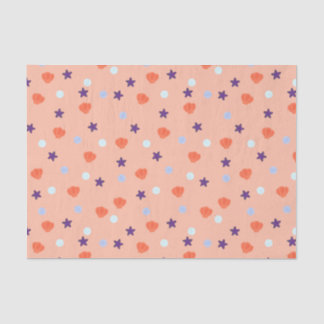 Cute Pastel Halloween Ocean Seashells & Sea Stars Tissue Paper