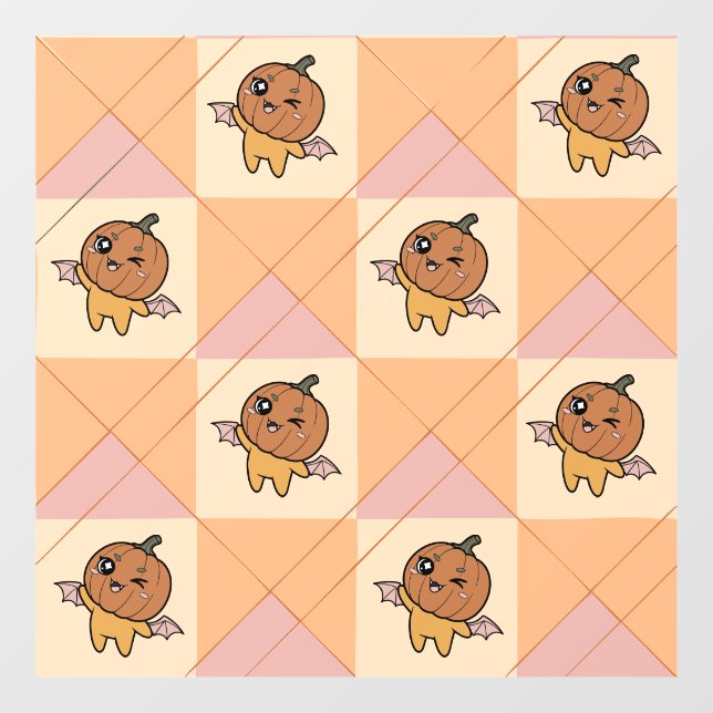 Cute Pastel Halloween Pumpkin Bat Pattern (Sheet)