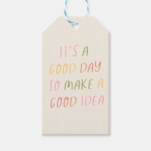 Cute Pastel Hand Lettering Motivational Quote Art  Gift Tags
