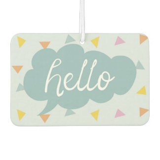 Cute Pastel Hello Car Air Freshener