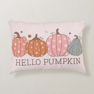 Cute Pastel Hello Pumpkin Decorative Cushion