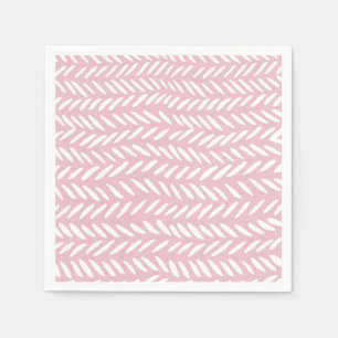 Cute pastel herringbone pattern on pink napkin