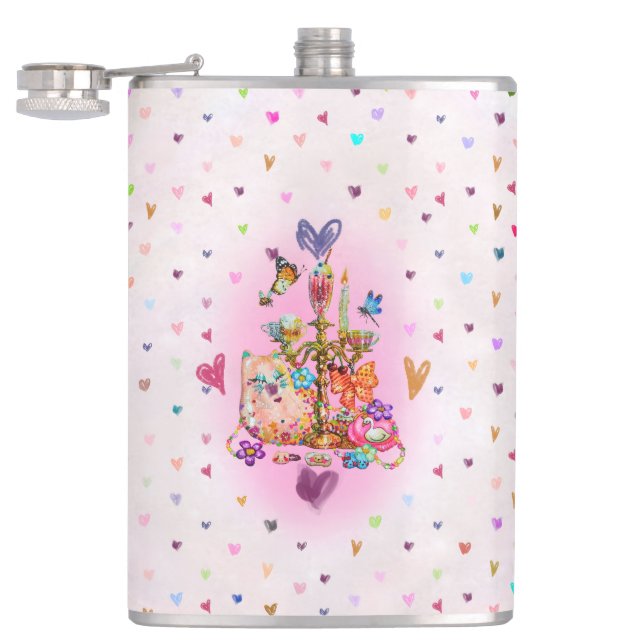 Cute Pastel Hip Flask (Opened)