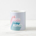 Cute pastel It's cool to be kind Coffee Mug<br><div class="desc">Colourful "It's cool to be kind" cute and modern design. Words to live by,  and to brighten up your day!</div>