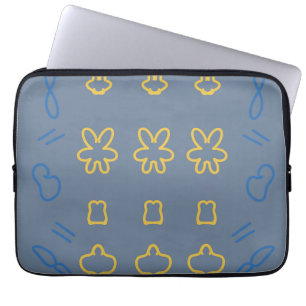 Cute Pastel Kawaii Aesthetic Minimalist Pattern Laptop Sleeve