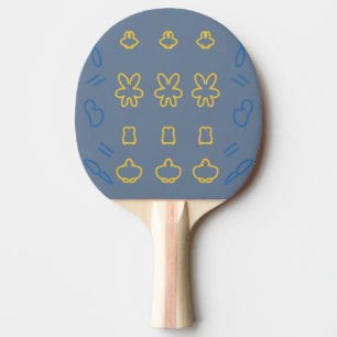 Cute Pastel Kawaii Aesthetic Minimalist Pattern Ping Pong Paddle
