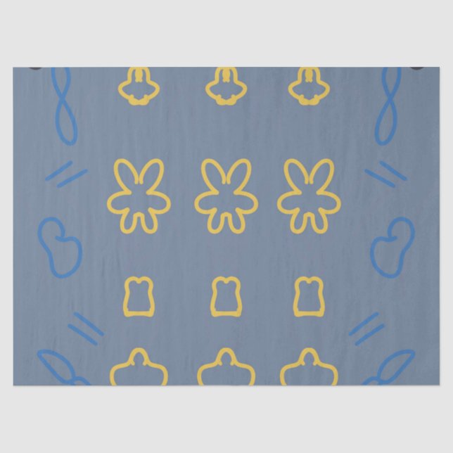 Cute Pastel Kawaii Aesthetic Minimalist Pattern Tissue Paper (Front)