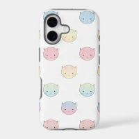 Cute Pastel Kitty Cat Faces Pattern