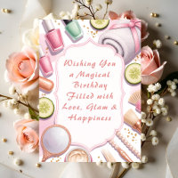 Cute Pastel Makeup Birthday Wishes