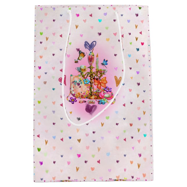 Cute Pastel Medium Gift Bag (Front)