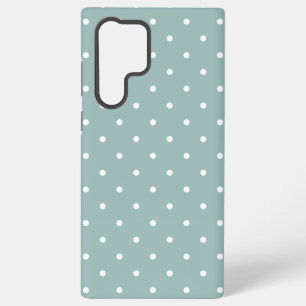 Cute Pastel Mint Green With White Polka Dot Spots Samsung Galaxy Case