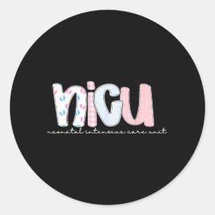 Cute Pastel Nicu Neonatal Intensive Care Unit Classic Round Sticker