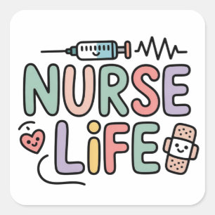 Cute Pastel Nurse Life Sticker – Kawaii Medical 