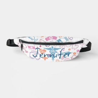 Cute Pastel Nursing Symbol Clip Art Custom Name Bum Bags