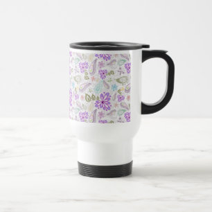Cute pastel paisley patterns travel mug