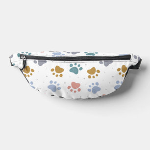 Cute Pastel Paw Prints Minimalist Pattern Bum Bags