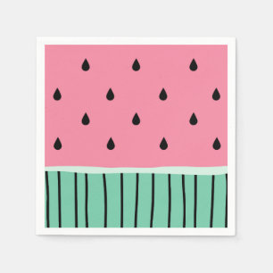Cute Pastel Pink and Green Watermelon  Napkin