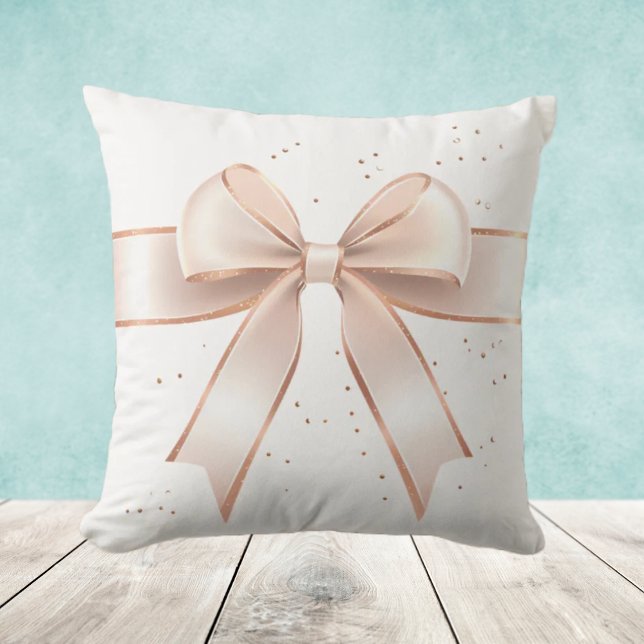 Cute pastel pink bow kid's room cushion (Creator Uploaded)