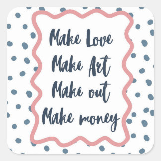 Cute Pastel Pink Coquette Quote Tech Decal Square Sticker