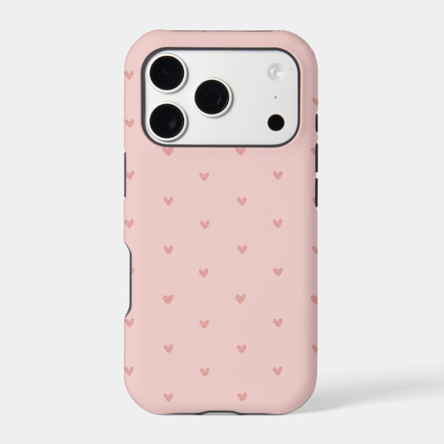 Cute Pastel Pink Hearts (Back)