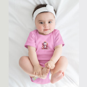 Cute Pastel Pink Hearts Baby Bodysuit