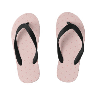 Cute Pastel Pink Hearts Kid's Jandals