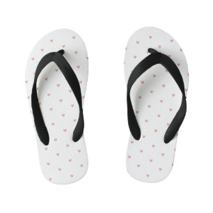 Cute Pastel Pink Hearts Kid's Jandals