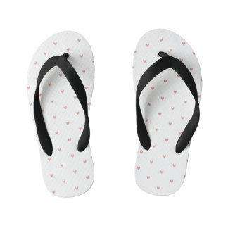 Cute Pastel Pink Hearts Kid's Jandals