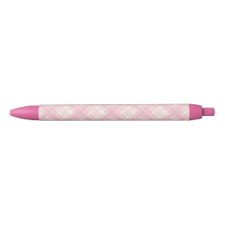 Cute Pastel Pink Plaid Pen