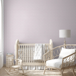 Cute Pastel Pink Polka Dot Peel and Stick Wallpaper