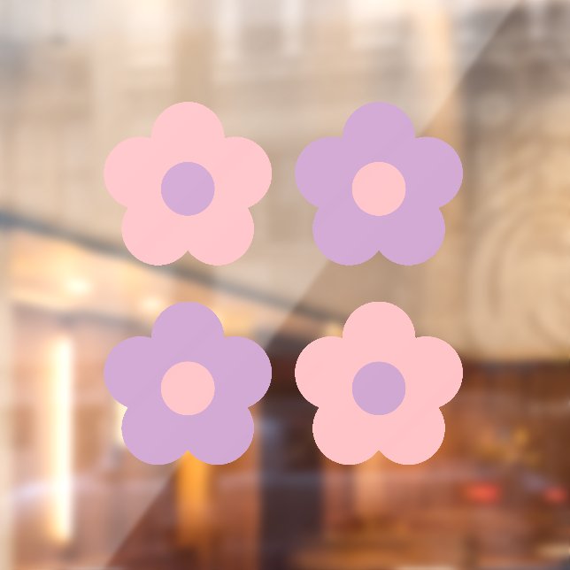 Cute Pastel Pink Purple Daisy Flowers (Sheet 2)